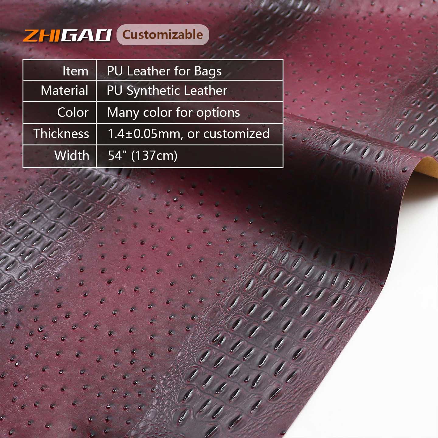 Material premium din piele artificială de struț