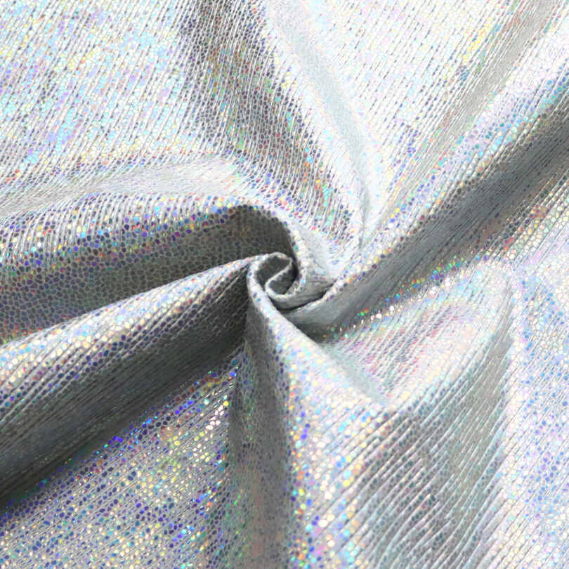 Metallic Crackle Iridescent Pantofi Genți PU Faux Leather Fabric